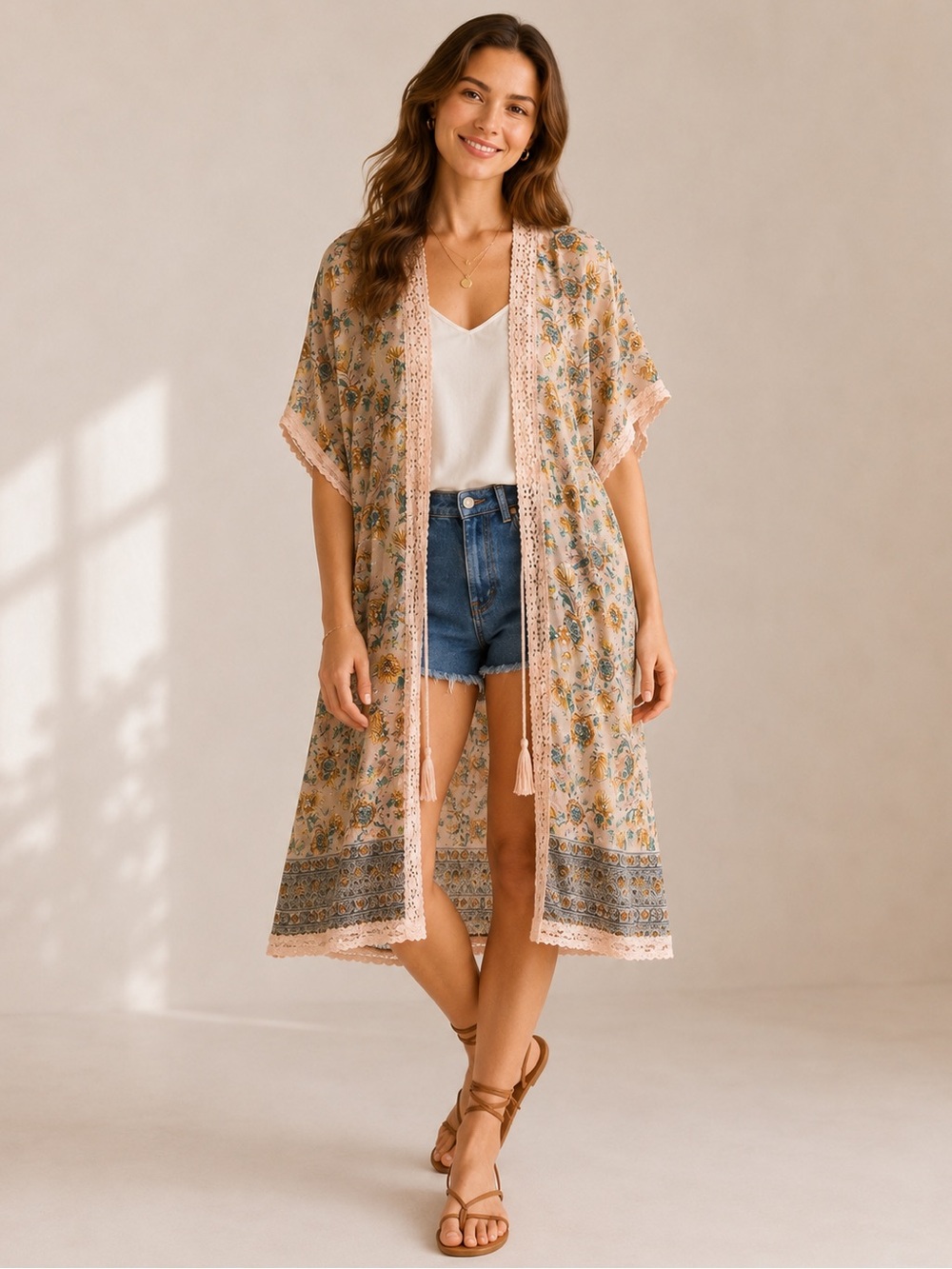 ๐5 for $45๐ Xhilaration open top kimono size M/L - Picture 2 of 7